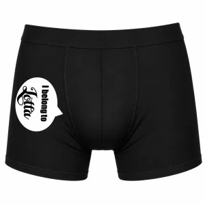 Boxershorts med personligt namn och hjärtan – romantisk design med egen text.